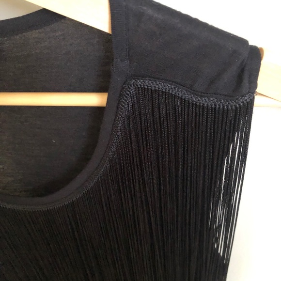 GENERATION LOVE Black Fringe Tank Top Sz Small - Picture 7 of 10